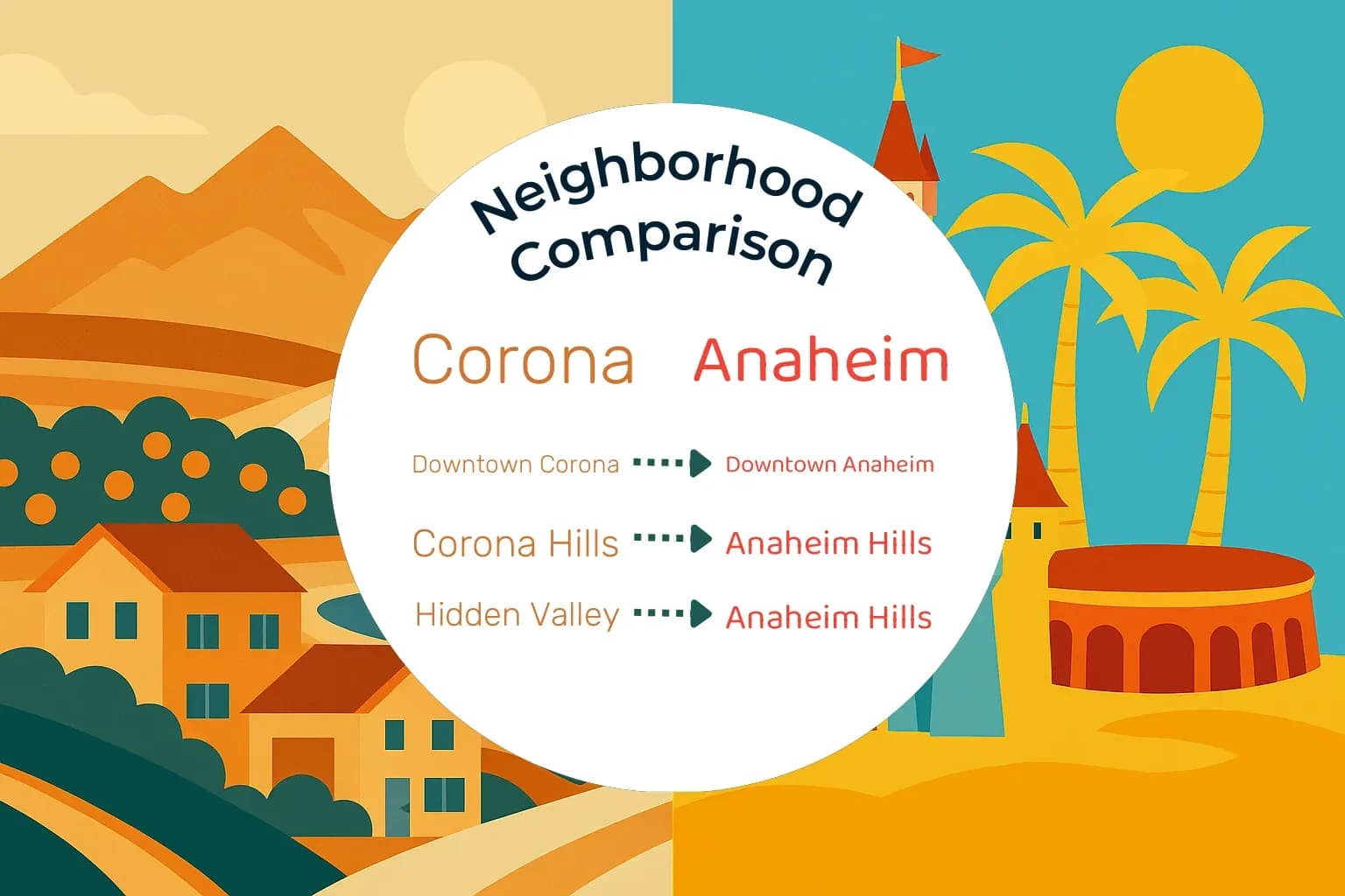 Corona vs Anaheim Neighborhood Comparison
