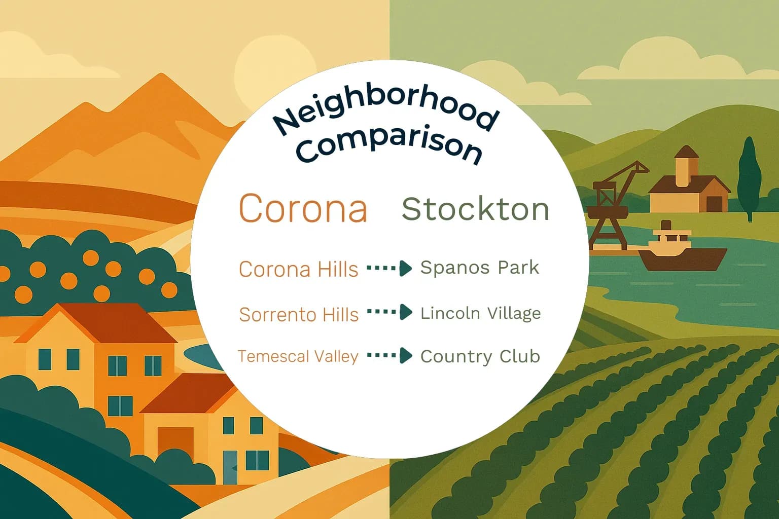 Corona vs Stockton Neighborhood Comparison