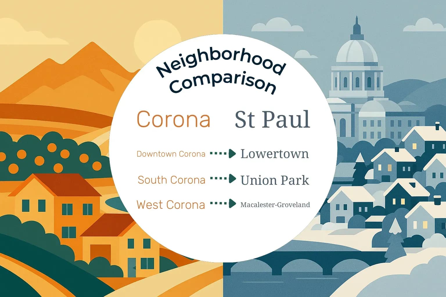 Corona vs St. Paul Neighborhood Comparison