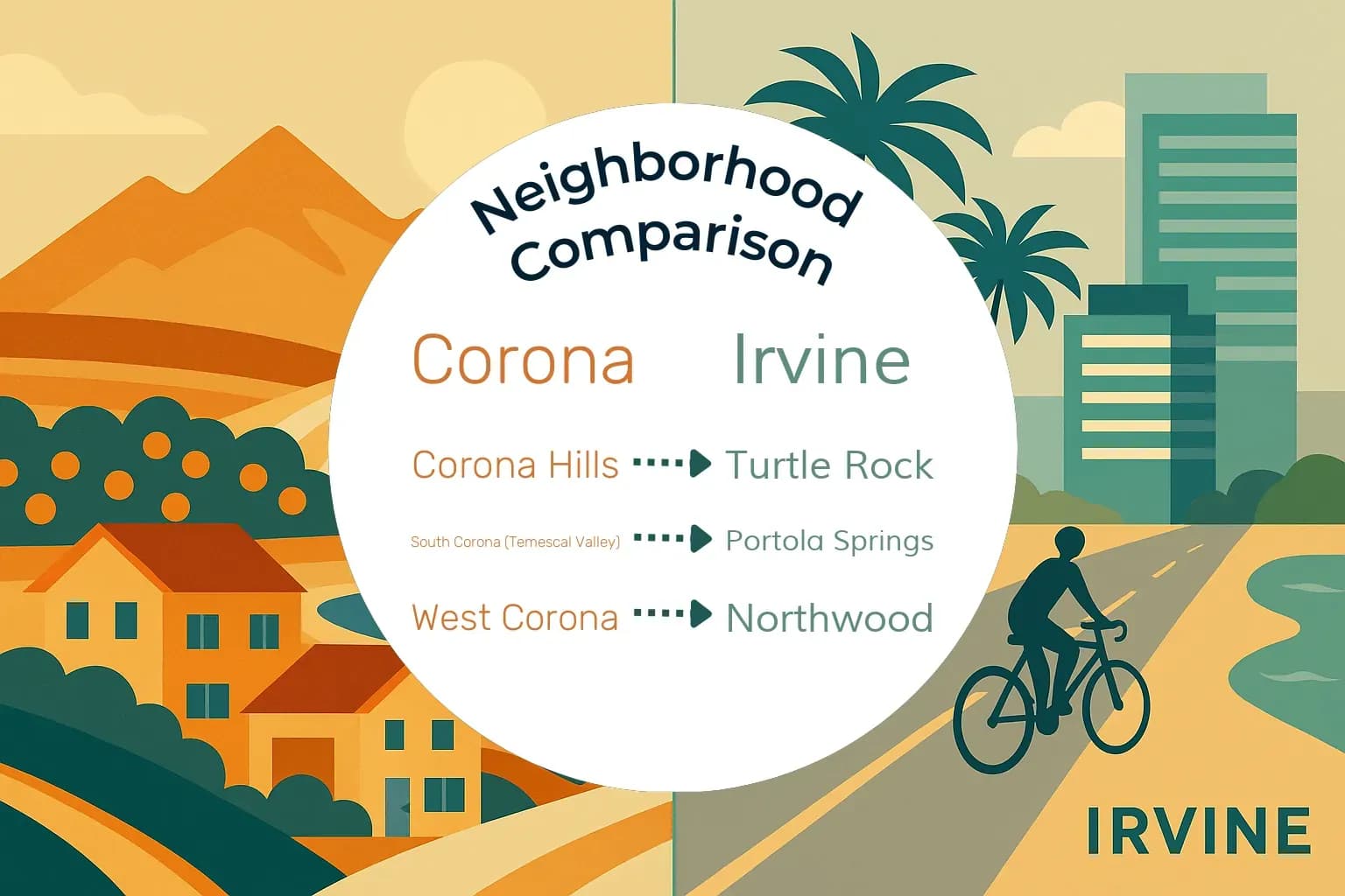 Corona vs Irvine Neighborhood Comparison