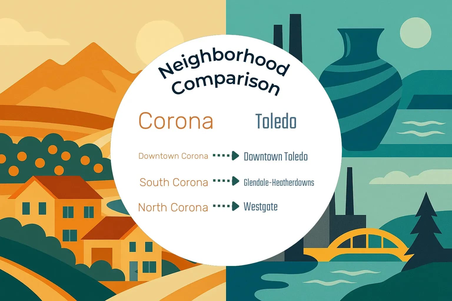 Corona vs Toledo Neighborhood Comparison