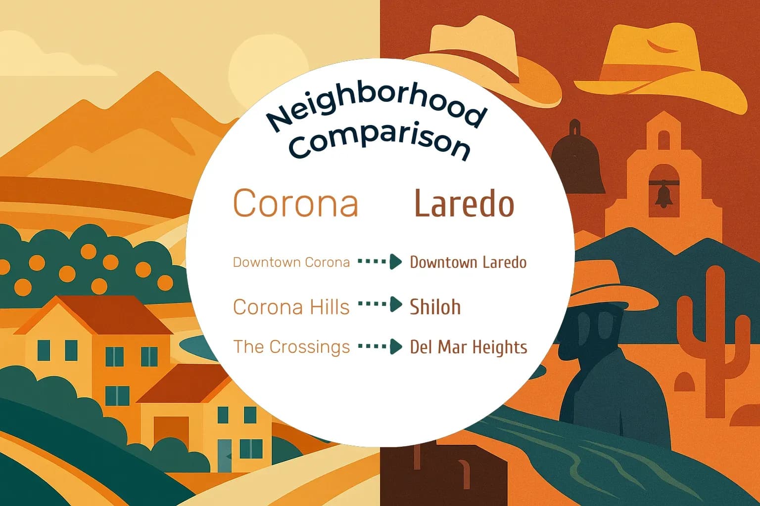 Corona vs Laredo Neighborhood Comparison