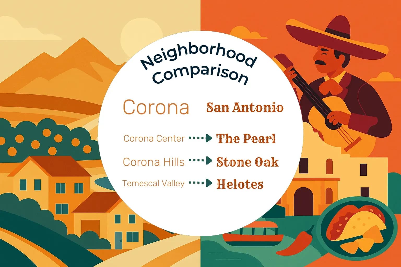 Corona vs San Antonio Neighborhood Comparison