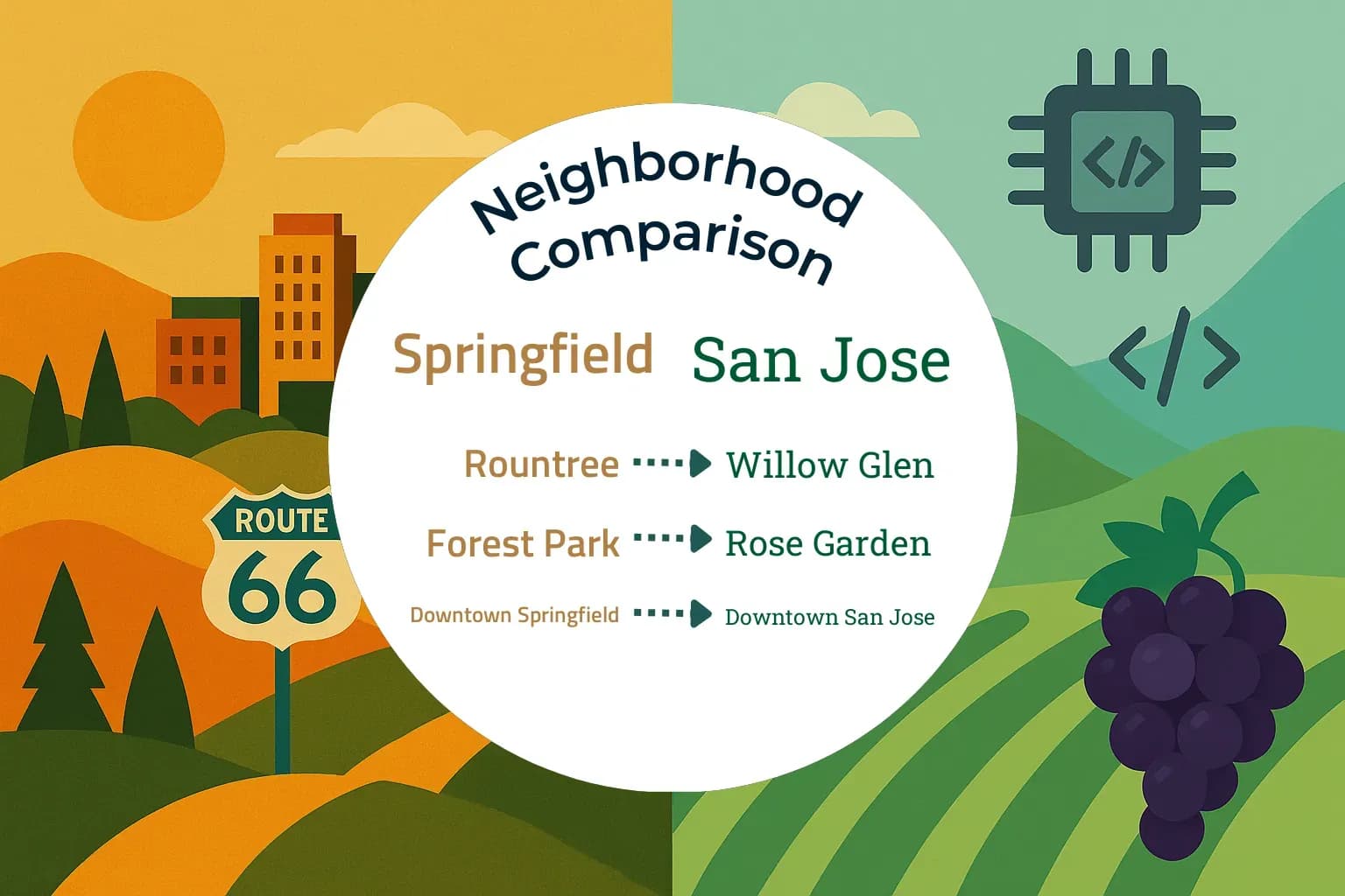 Springfield vs San Jose Neighborhood Comparison