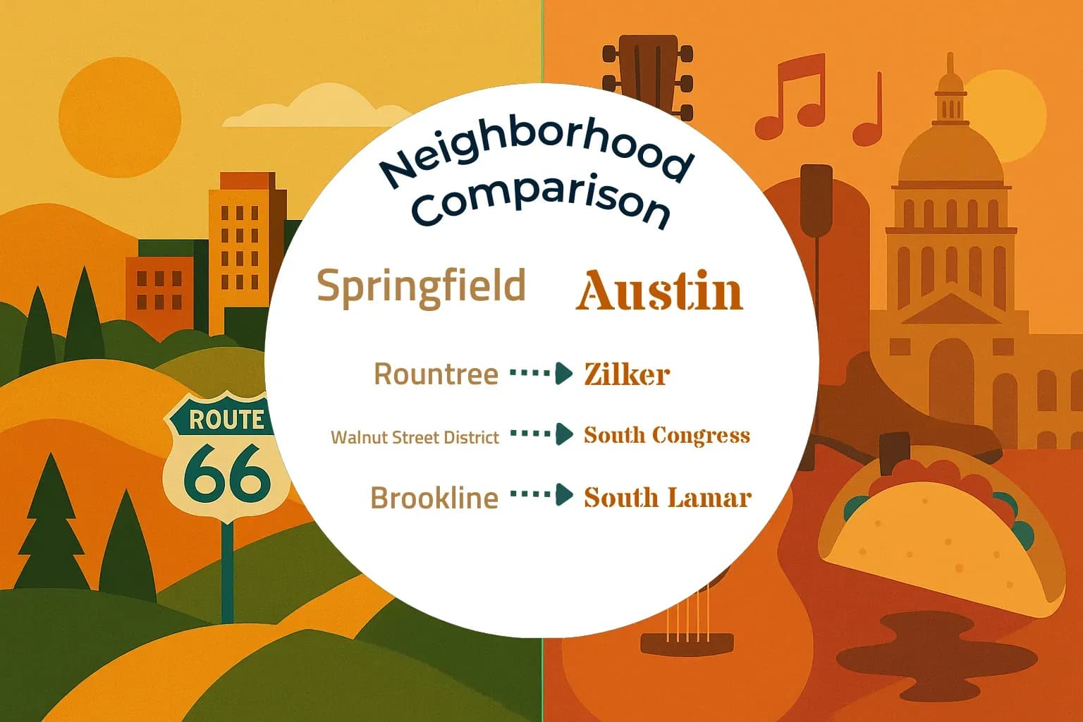Springfield vs Austin Neighborhood Comparison