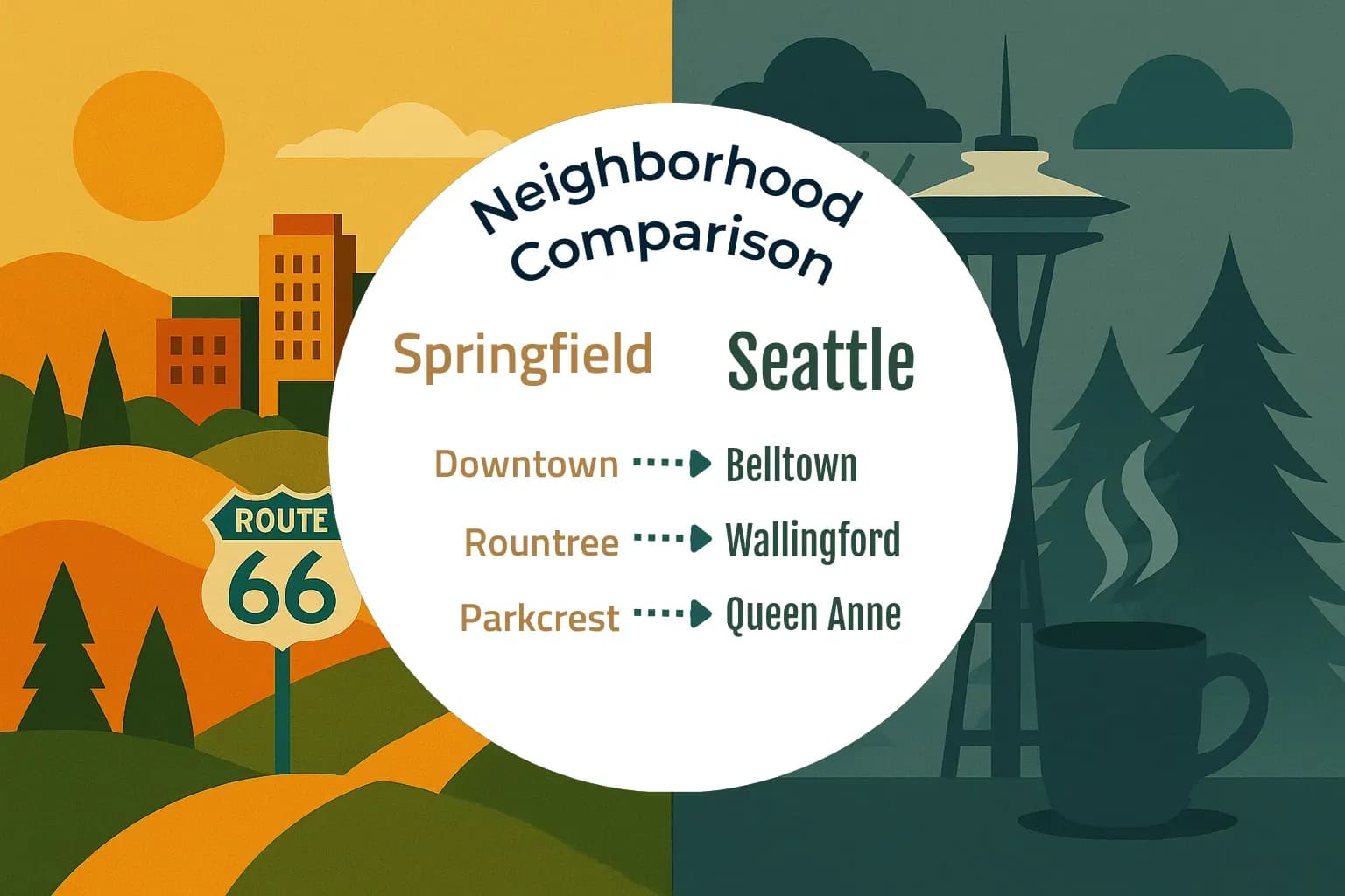 Springfield vs Seattle Neighborhood Comparison
