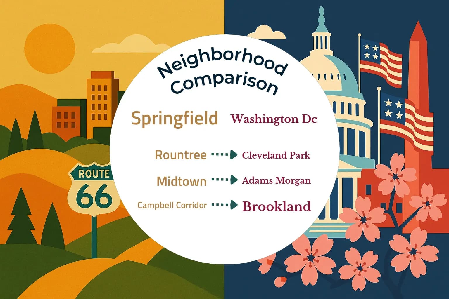 Springfield vs Washington DC Neighborhood Comparison