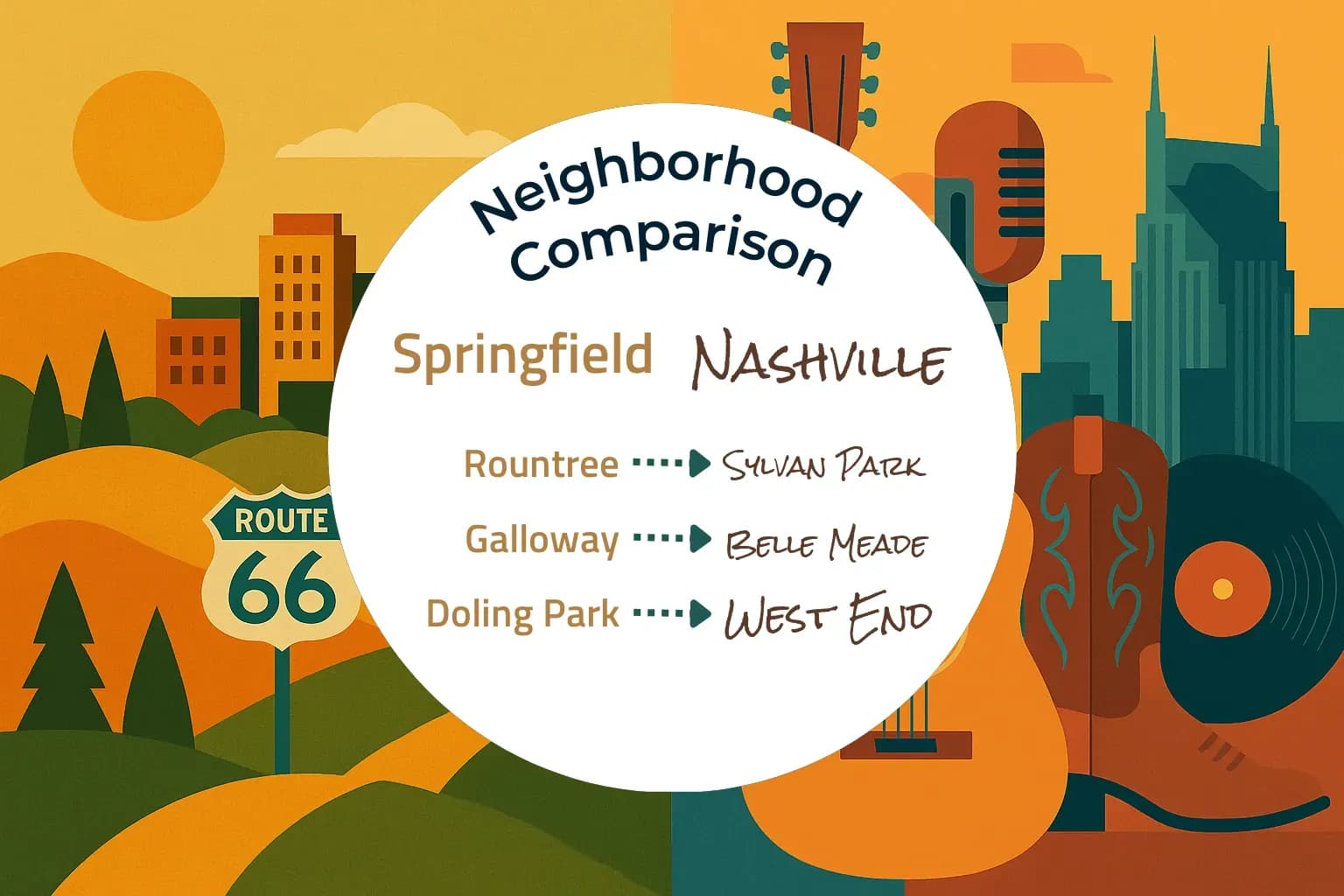 Springfield vs Nashville Neighborhood Comparison