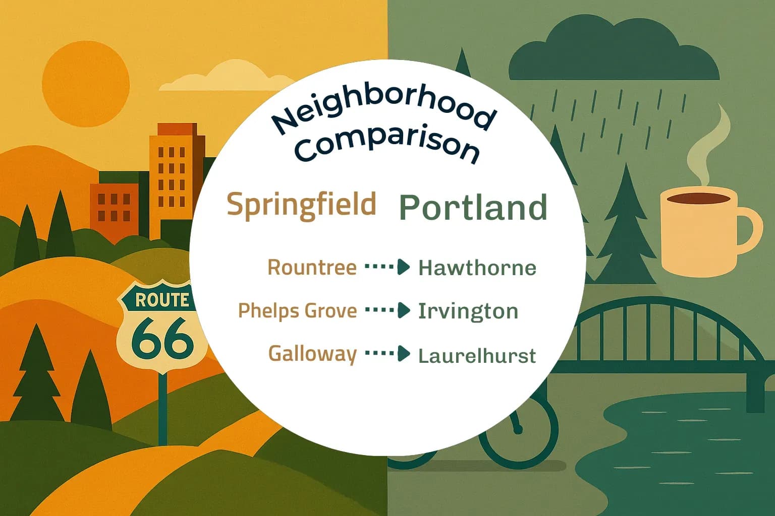 Springfield vs Portland Neighborhood Comparison