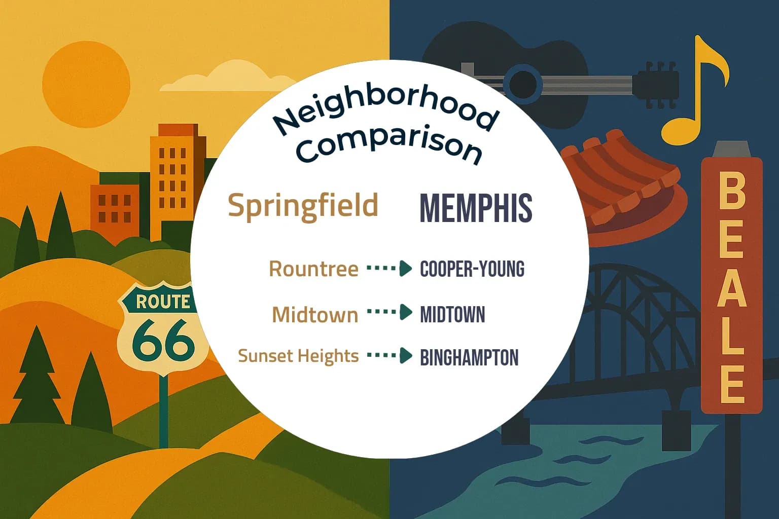 Springfield vs Memphis Neighborhood Comparison