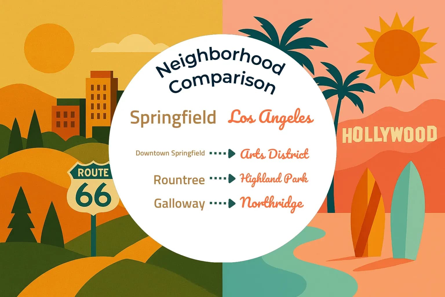 Springfield vs Los Angeles Neighborhood Comparison