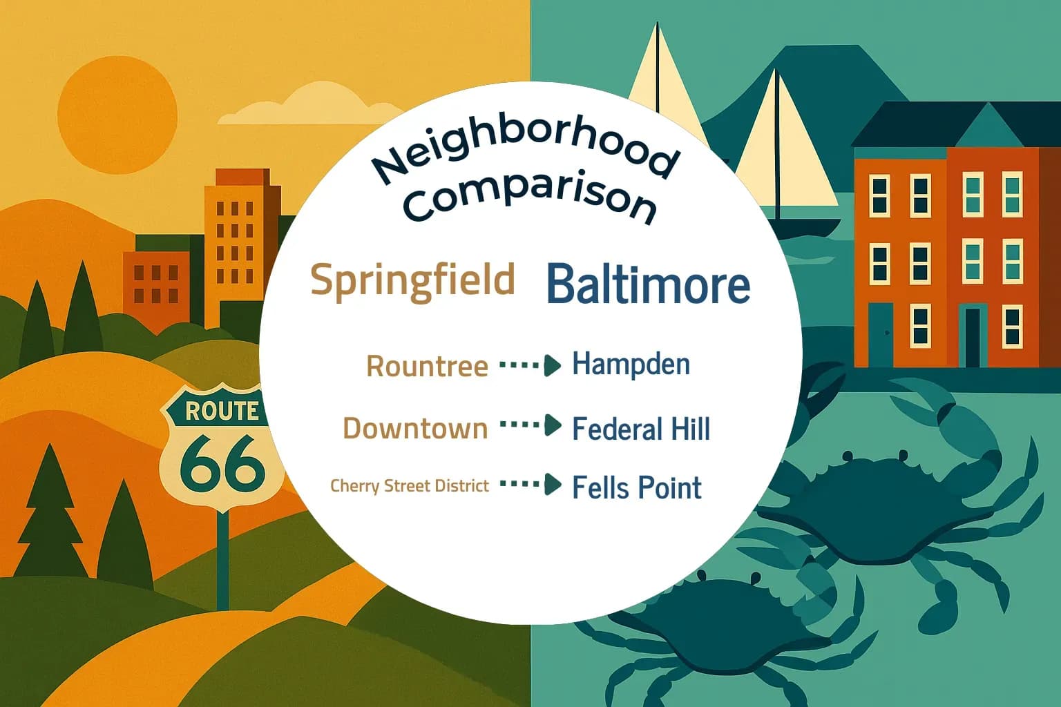 Springfield vs Baltimore Neighborhood Comparison