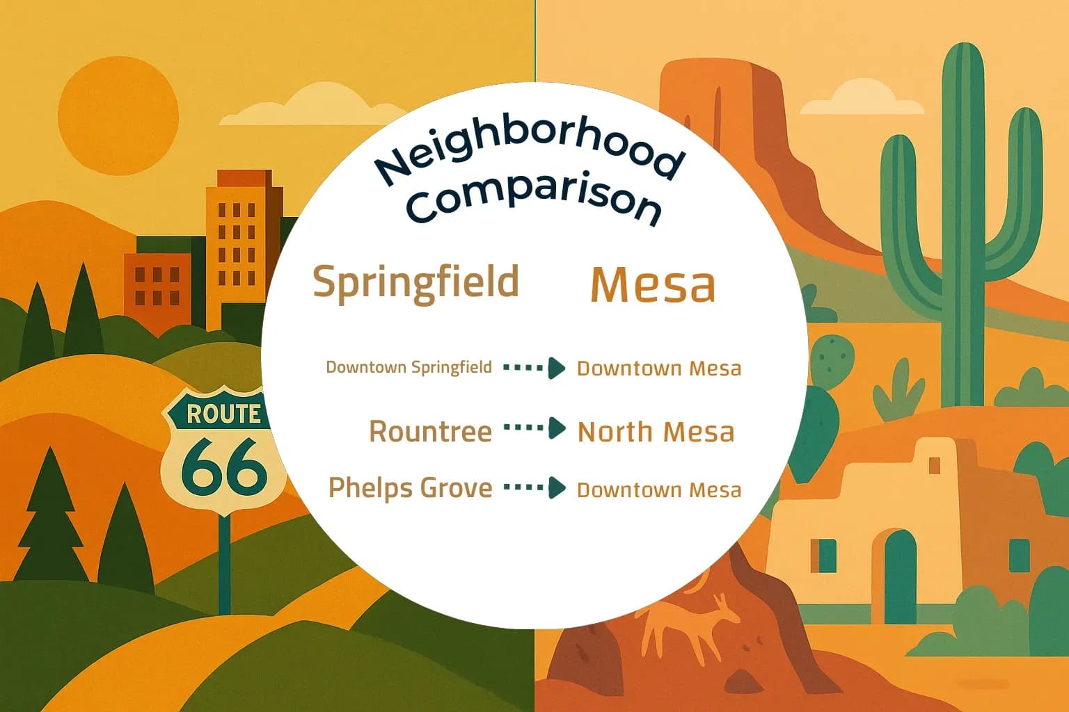 Springfield vs Mesa Neighborhood Comparison