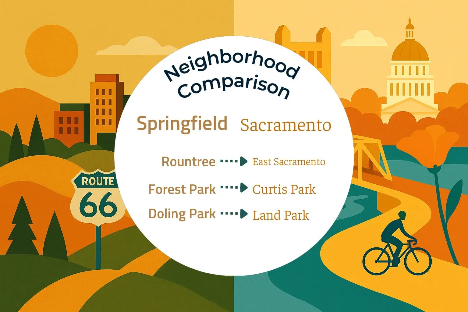 Springfield vs Sacramento Neighborhood Comparison