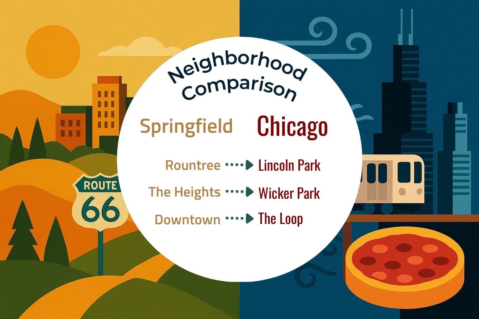 Springfield vs Chicago Neighborhood Comparison