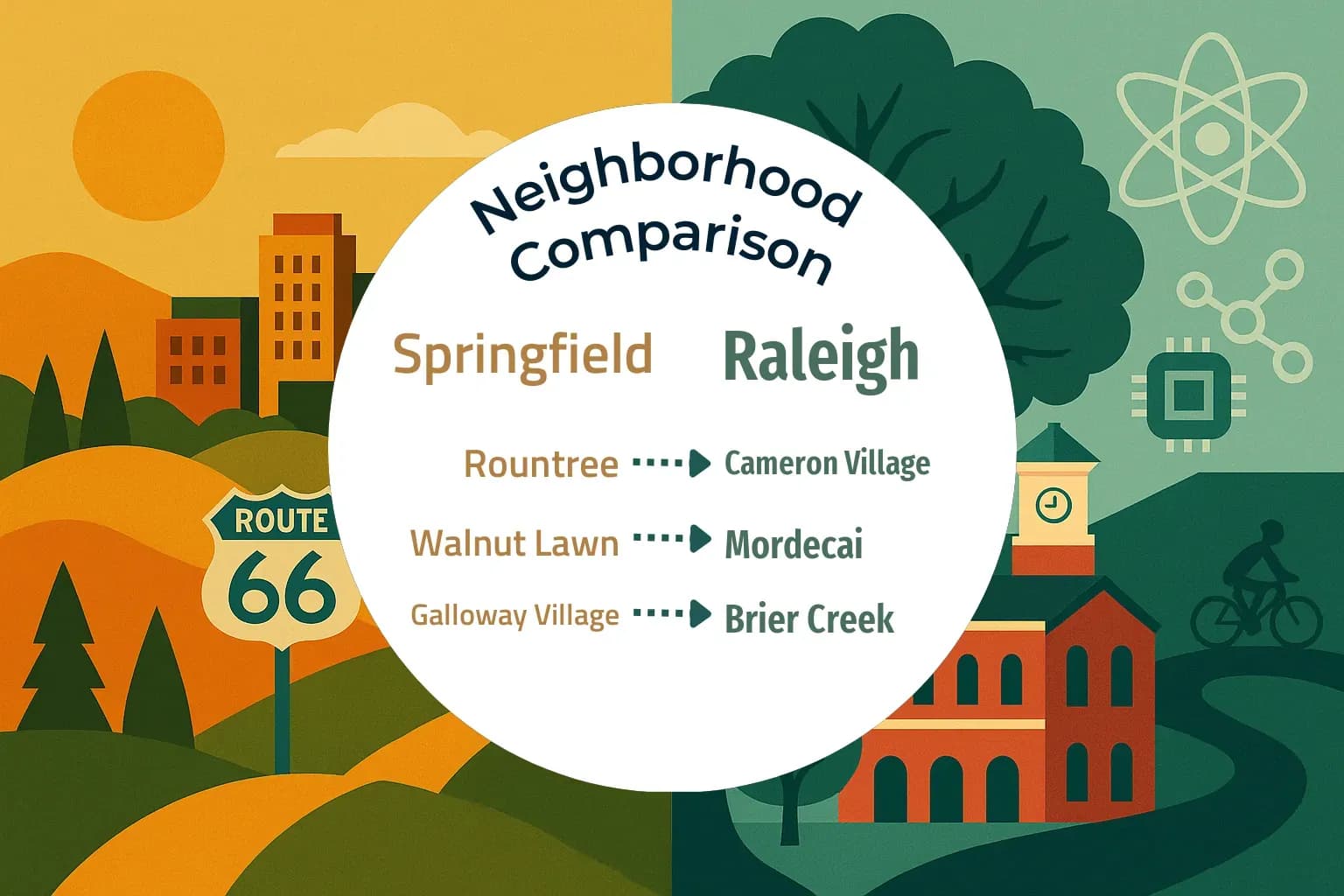 Springfield vs Raleigh Neighborhood Comparison
