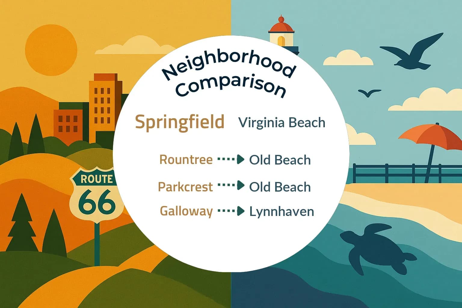 Springfield vs Virginia Beach Neighborhood Comparison