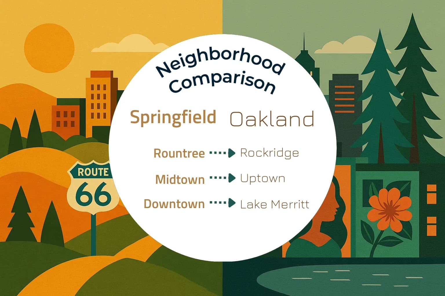 Springfield vs Oakland Neighborhood Comparison