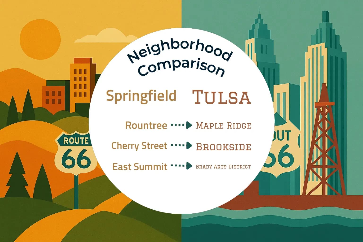 Springfield vs Tulsa Neighborhood Comparison