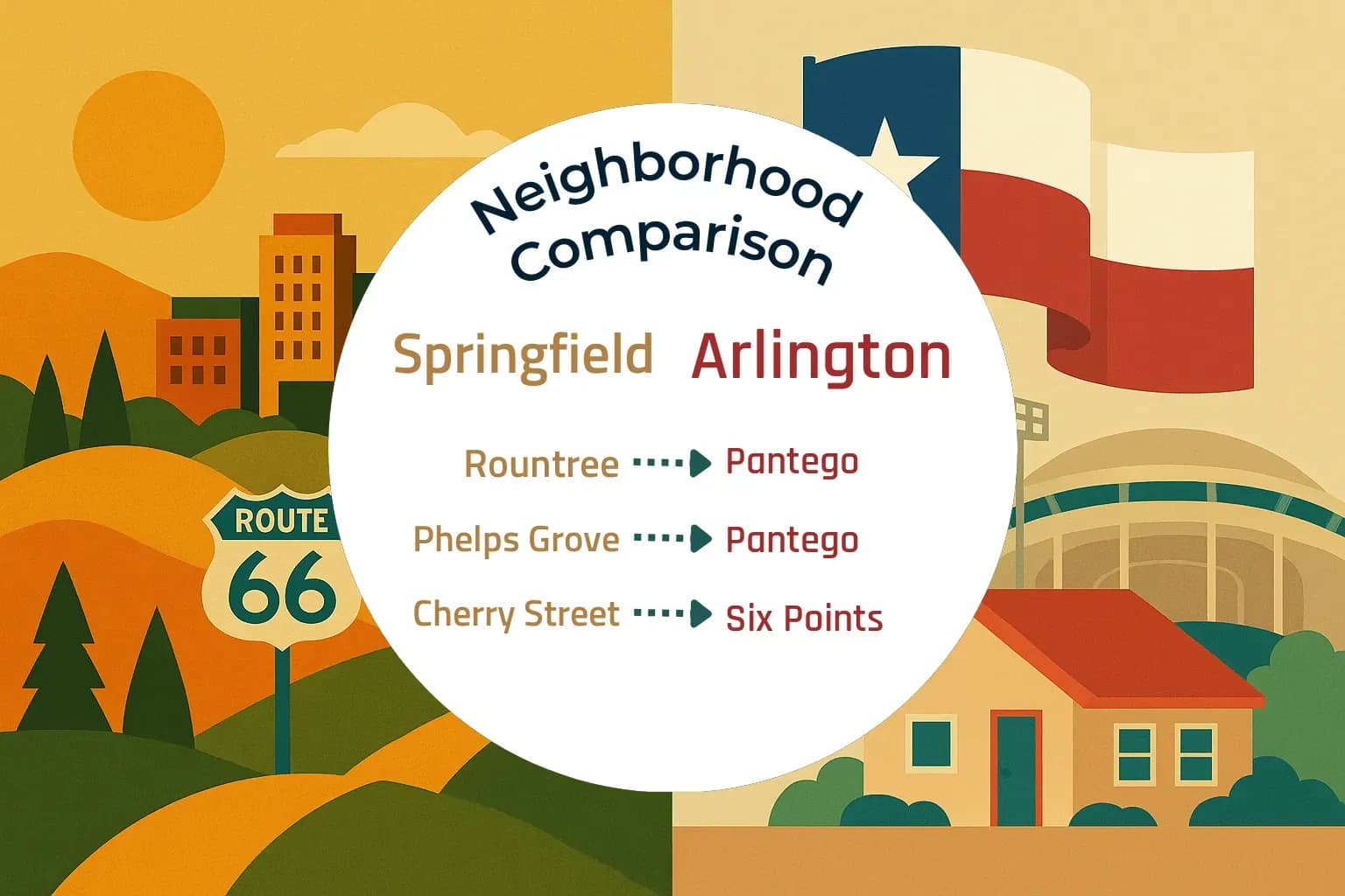 Springfield vs Arlington Neighborhood Comparison