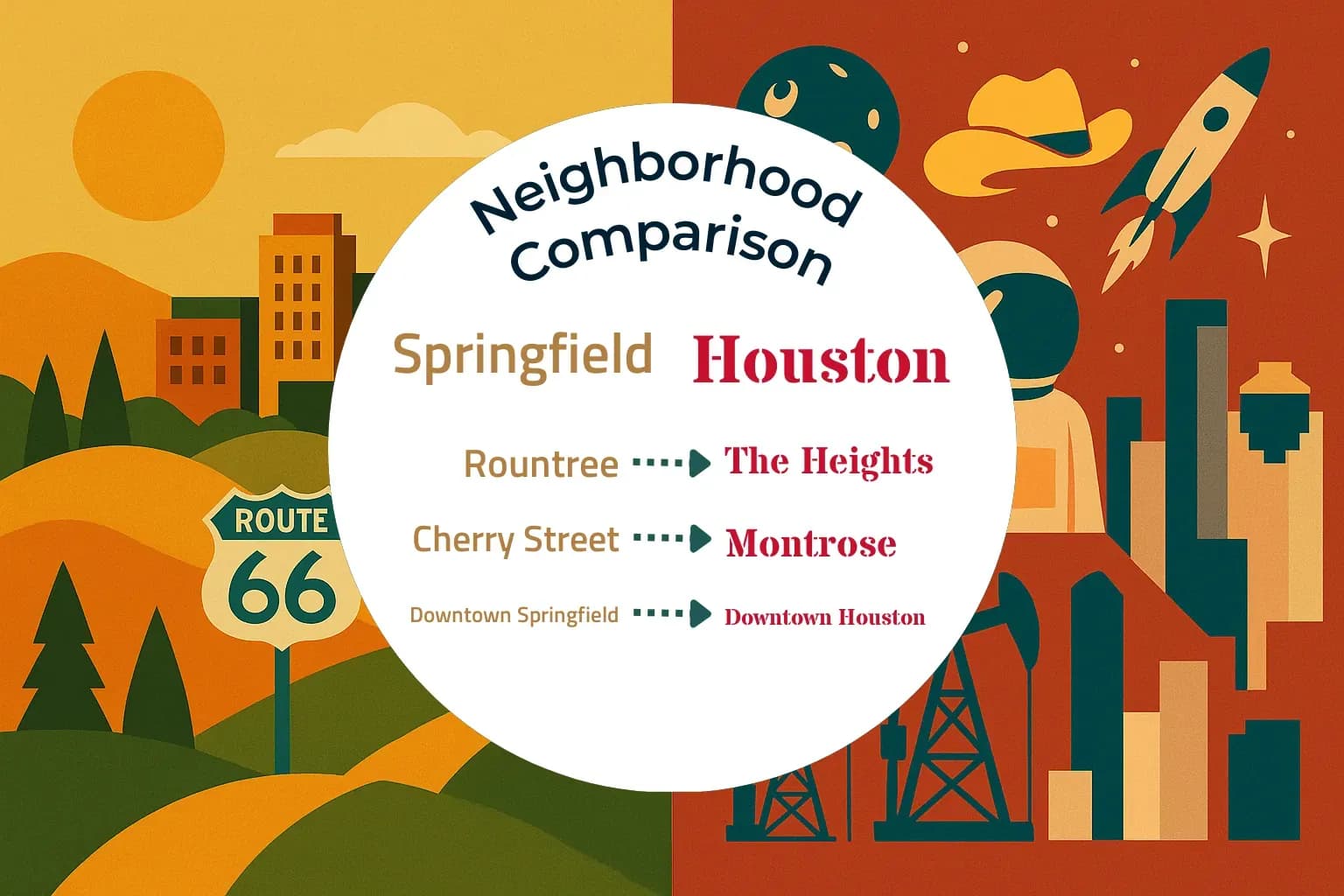 Springfield vs Houston Neighborhood Comparison