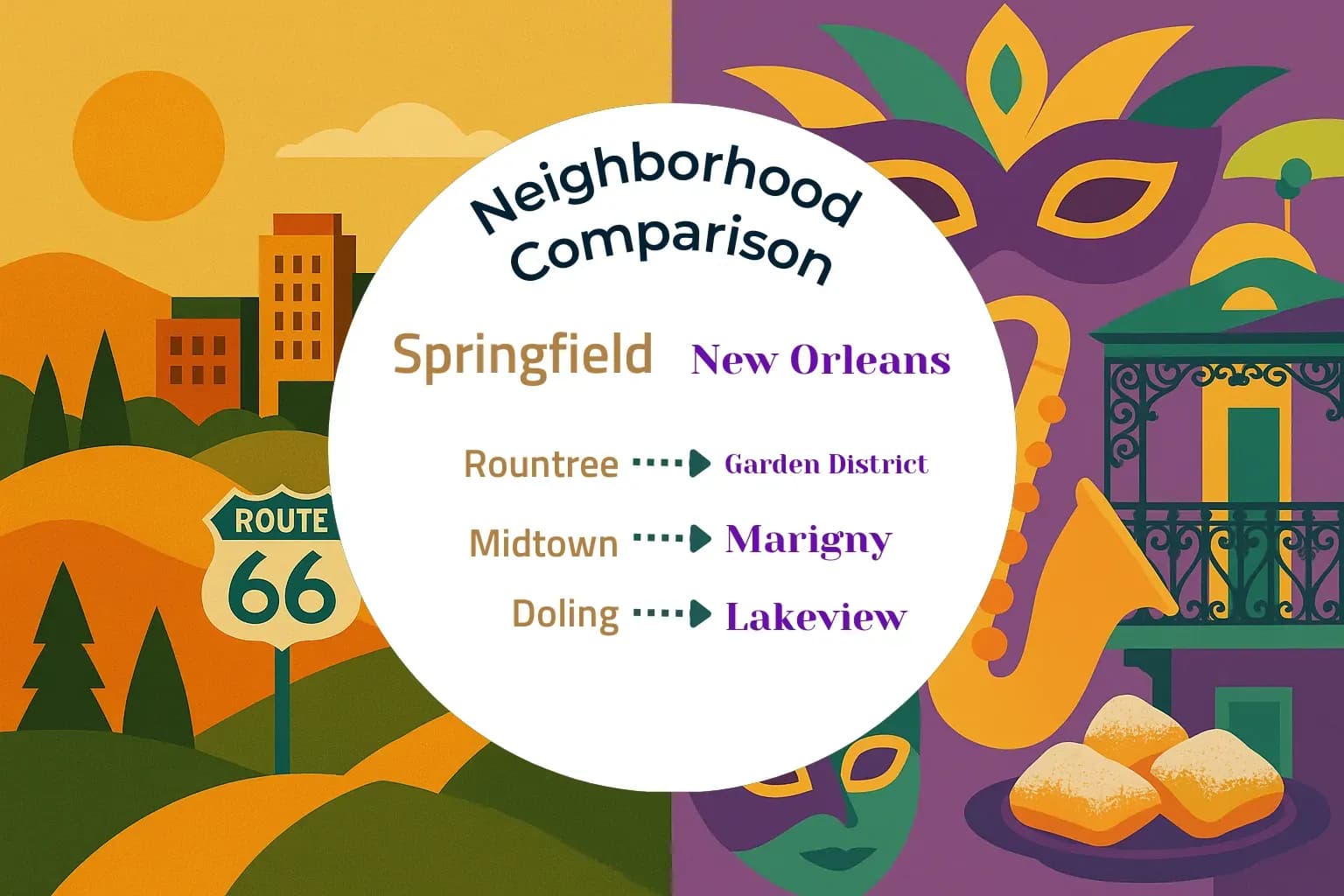 Springfield vs New Orleans Neighborhood Comparison