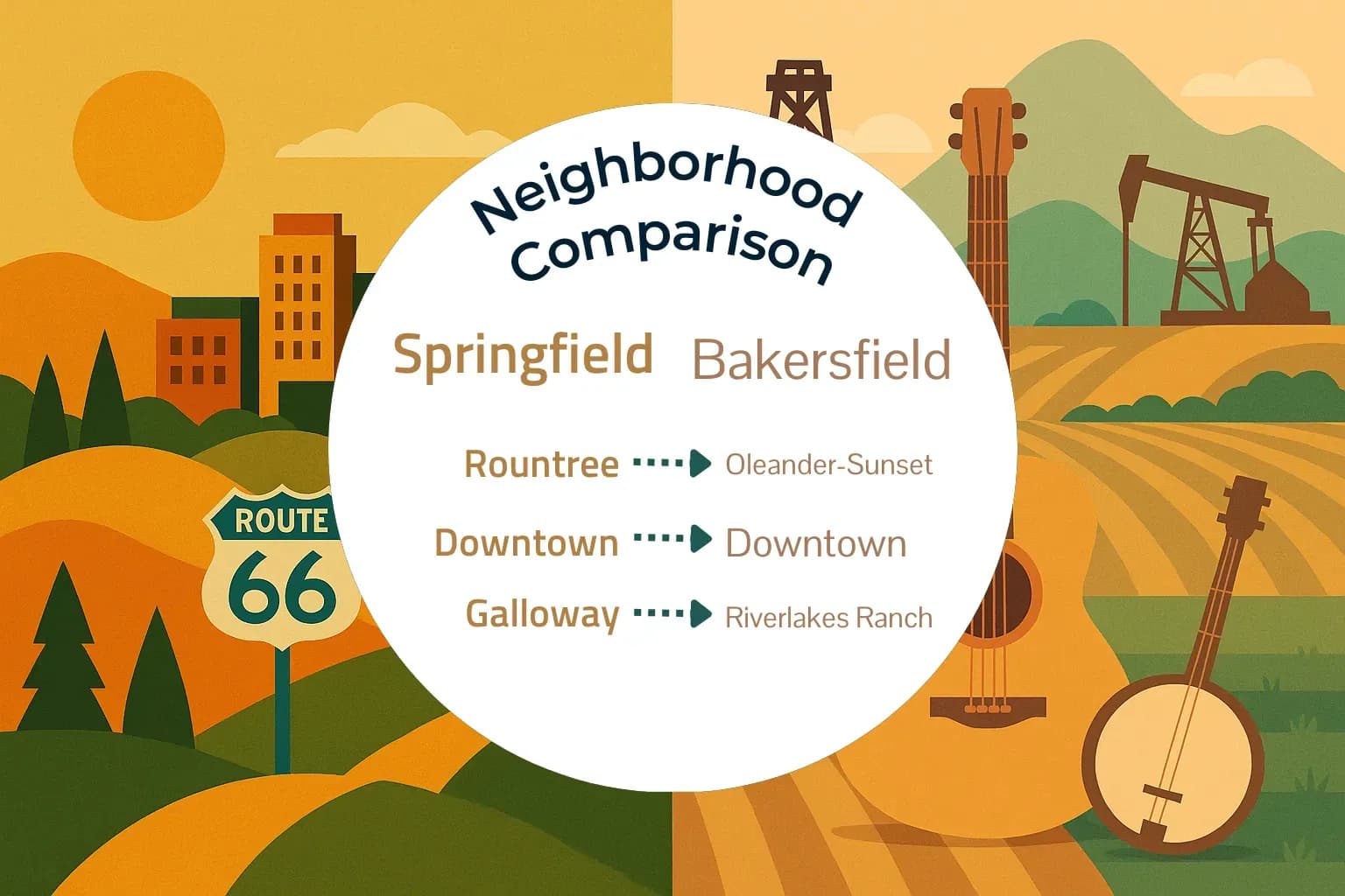 Springfield vs Bakersfield Neighborhood Comparison