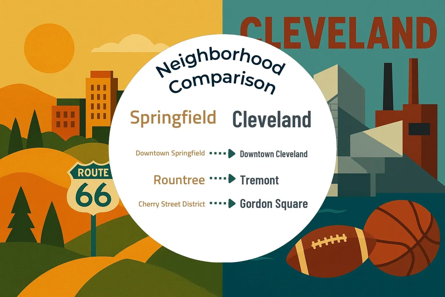 Springfield vs Cleveland Neighborhood Comparison