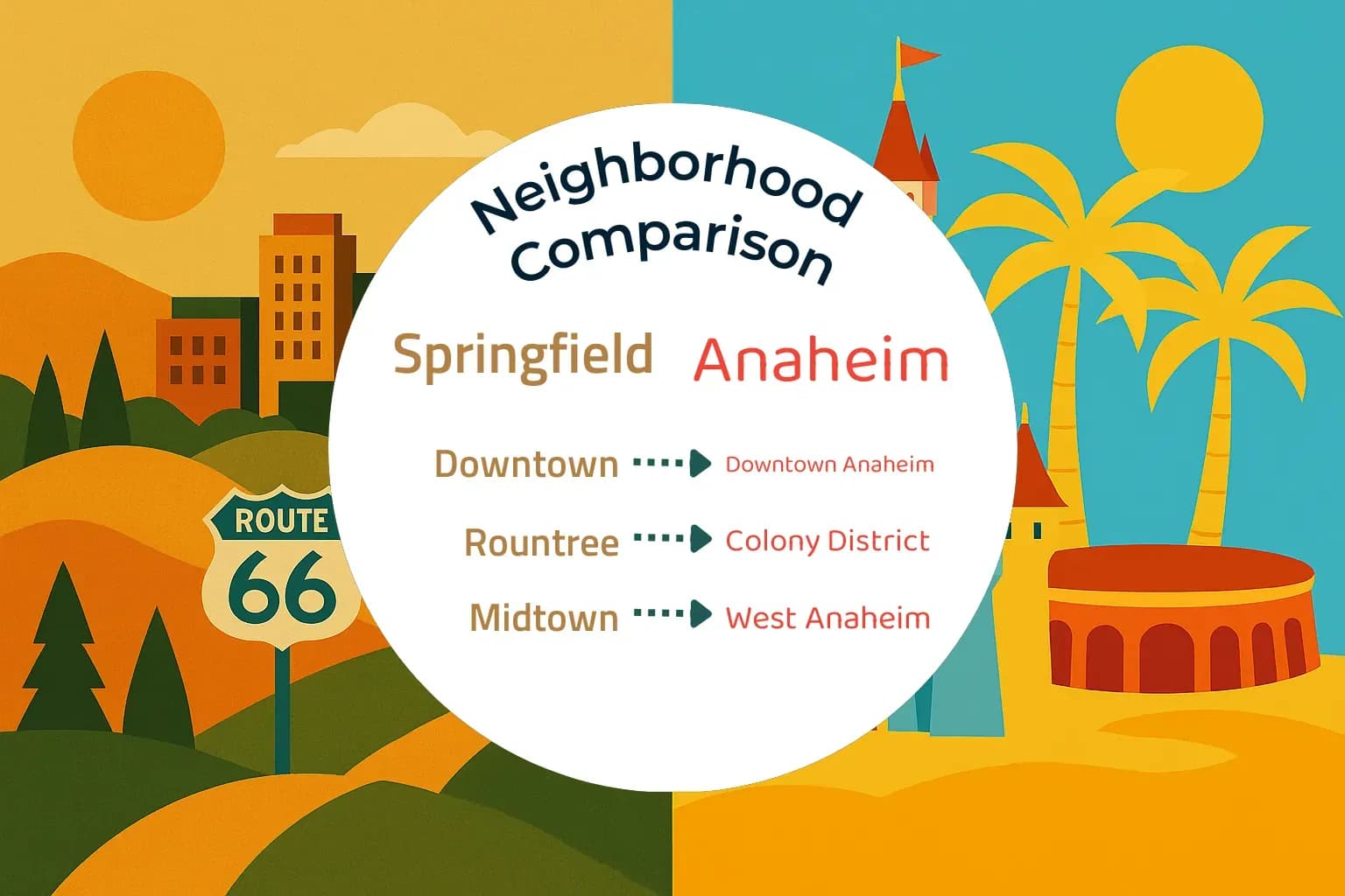 Springfield vs Anaheim Neighborhood Comparison