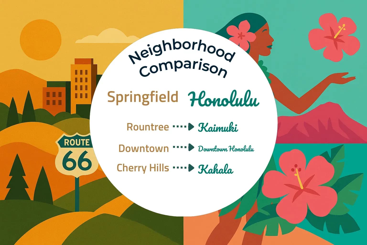 Springfield vs Honolulu Neighborhood Comparison
