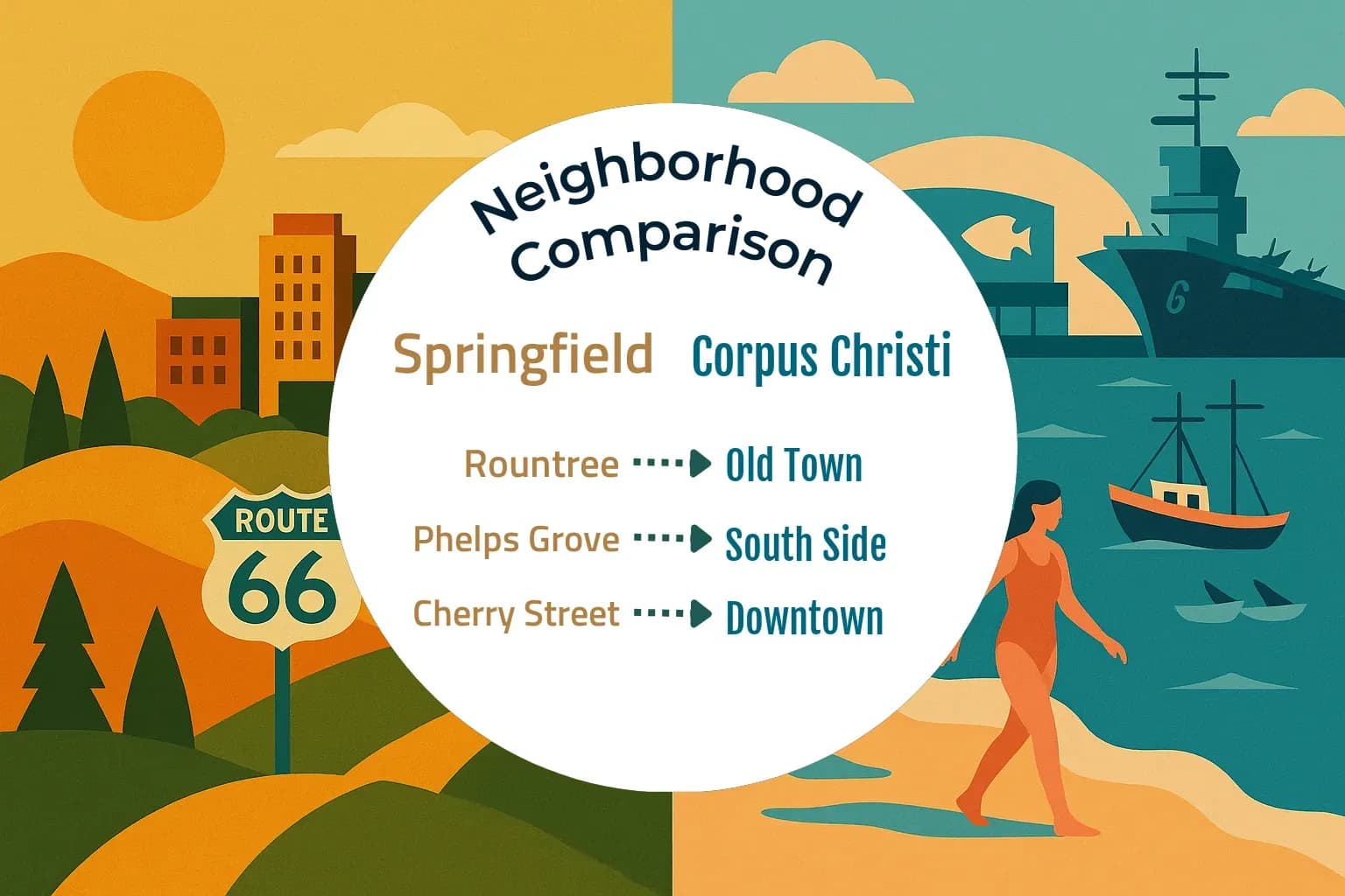 Springfield vs Corpus Christi Neighborhood Comparison