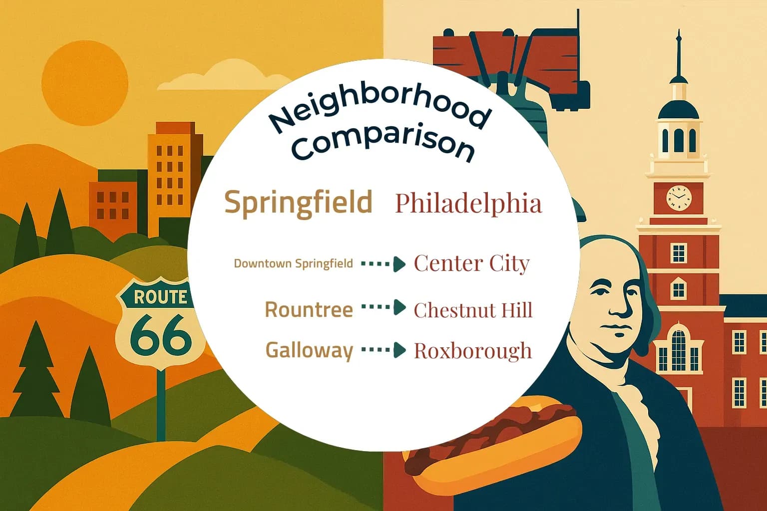 Springfield vs Philadelphia Neighborhood Comparison