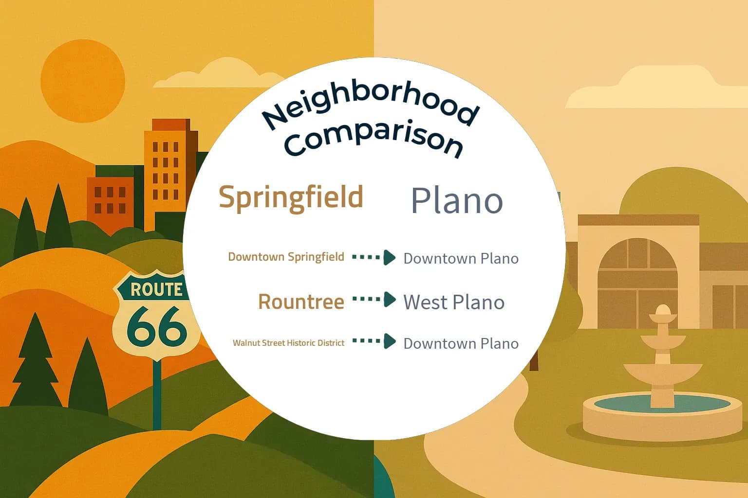 Springfield vs Plano Neighborhood Comparison