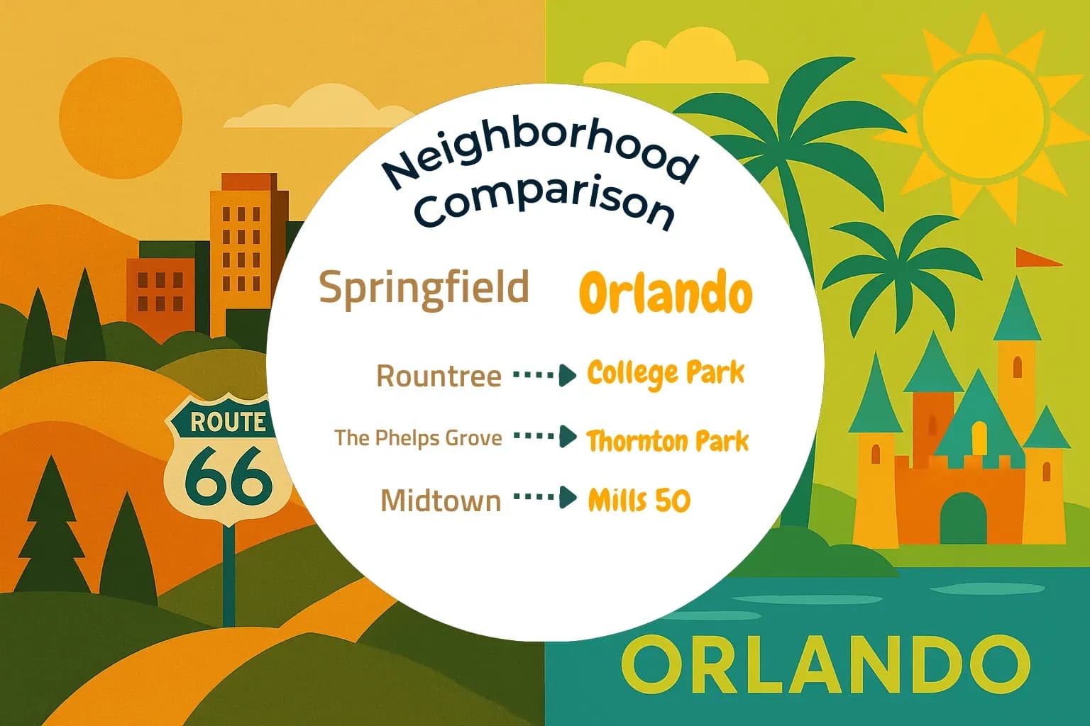 Springfield vs Orlando Neighborhood Comparison
