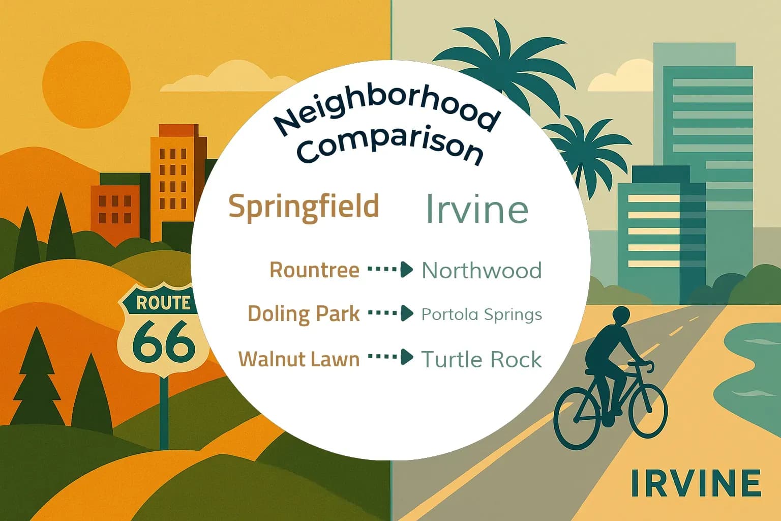 Springfield vs Irvine Neighborhood Comparison