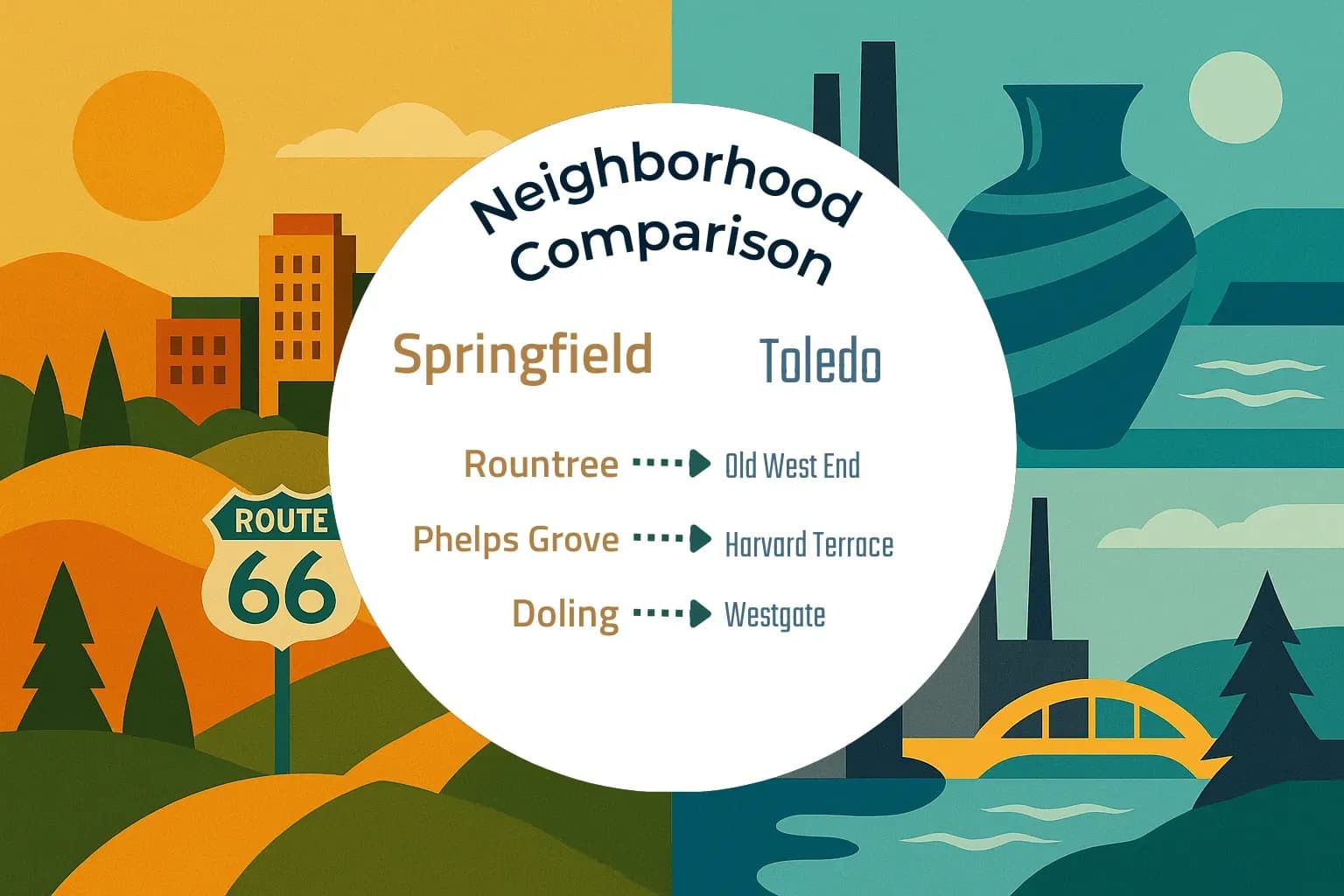 Springfield vs Toledo Neighborhood Comparison