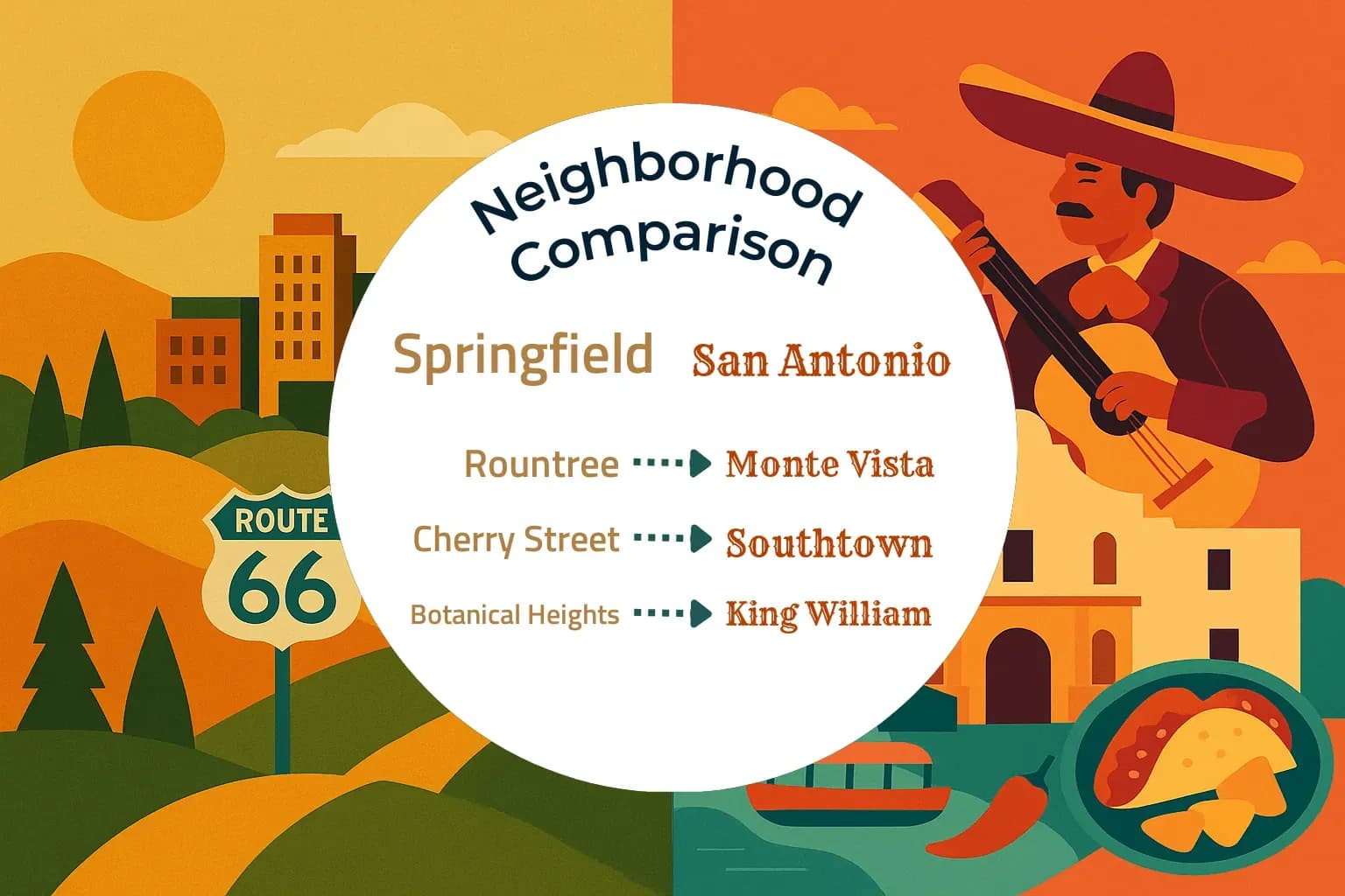 Springfield vs San Antonio Neighborhood Comparison
