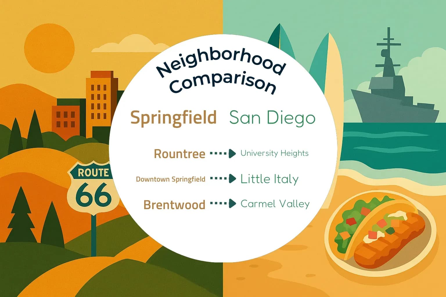 Springfield vs San Diego Neighborhood Comparison