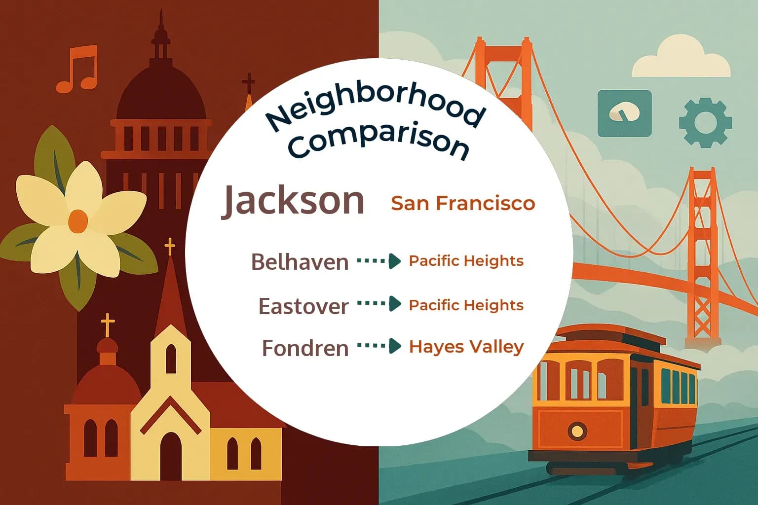 Jackson vs San Francisco Neighborhood Comparison