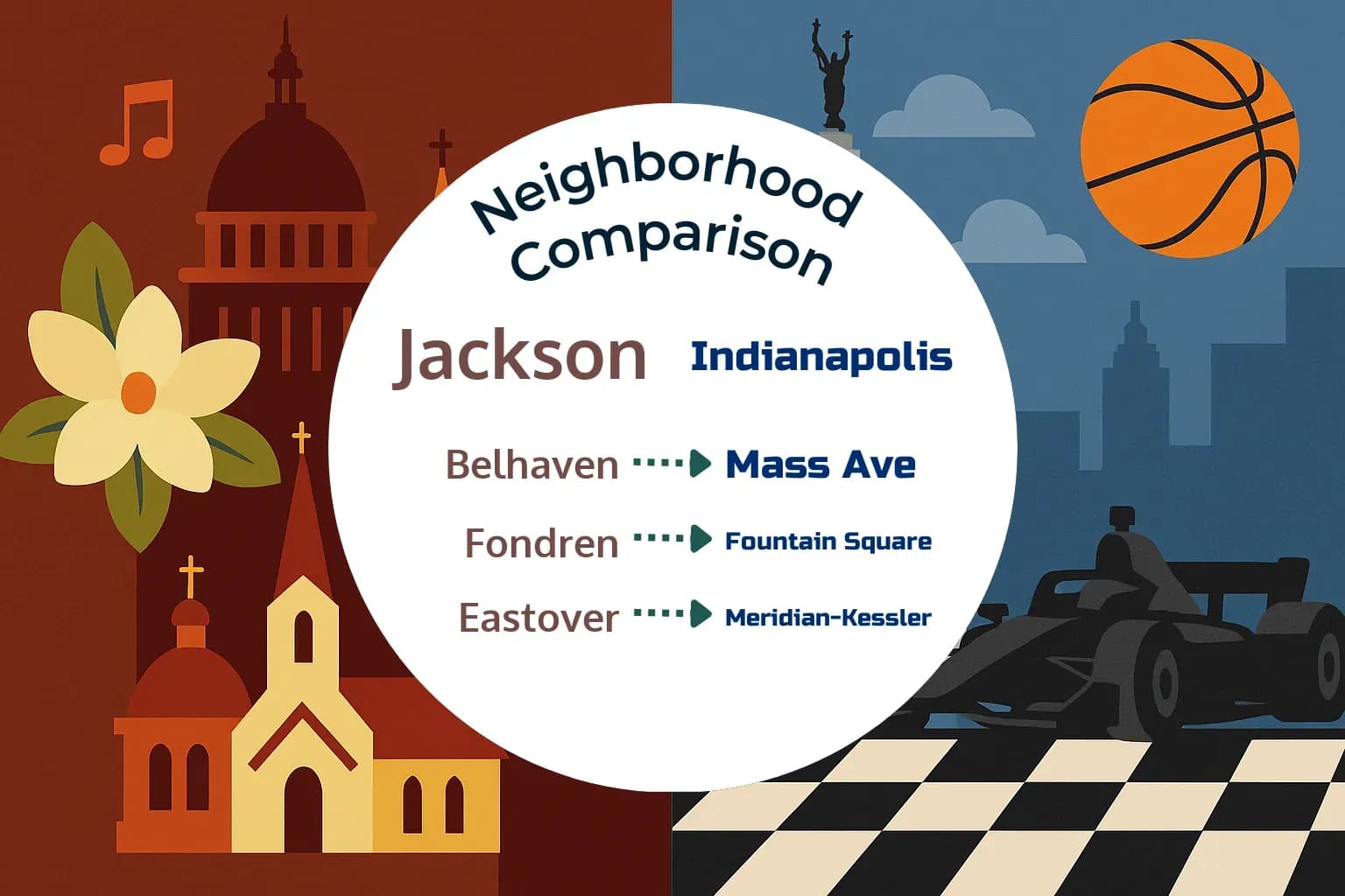 Jackson vs Indianapolis Neighborhood Comparison