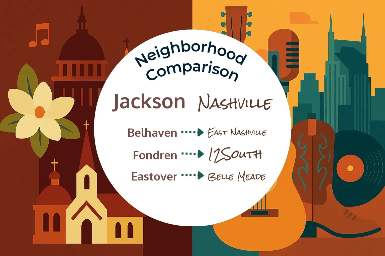 Jackson vs Nashville Neighborhood Comparison
