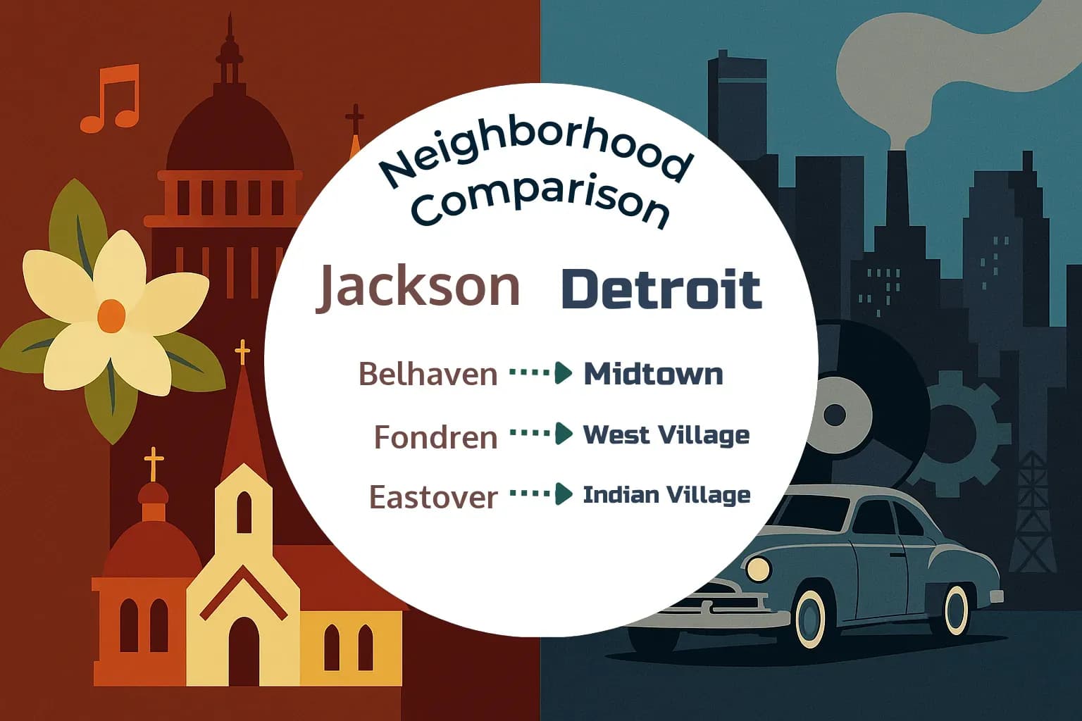 Jackson vs Detroit Neighborhood Comparison