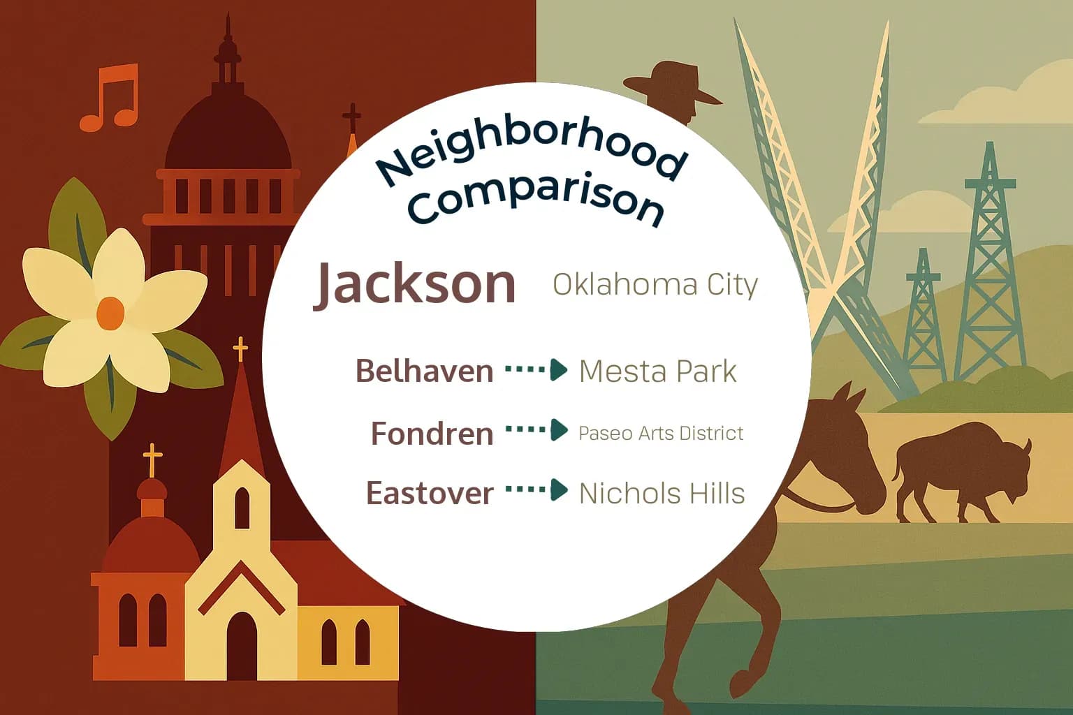Jackson vs Oklahoma City Neighborhood Comparison