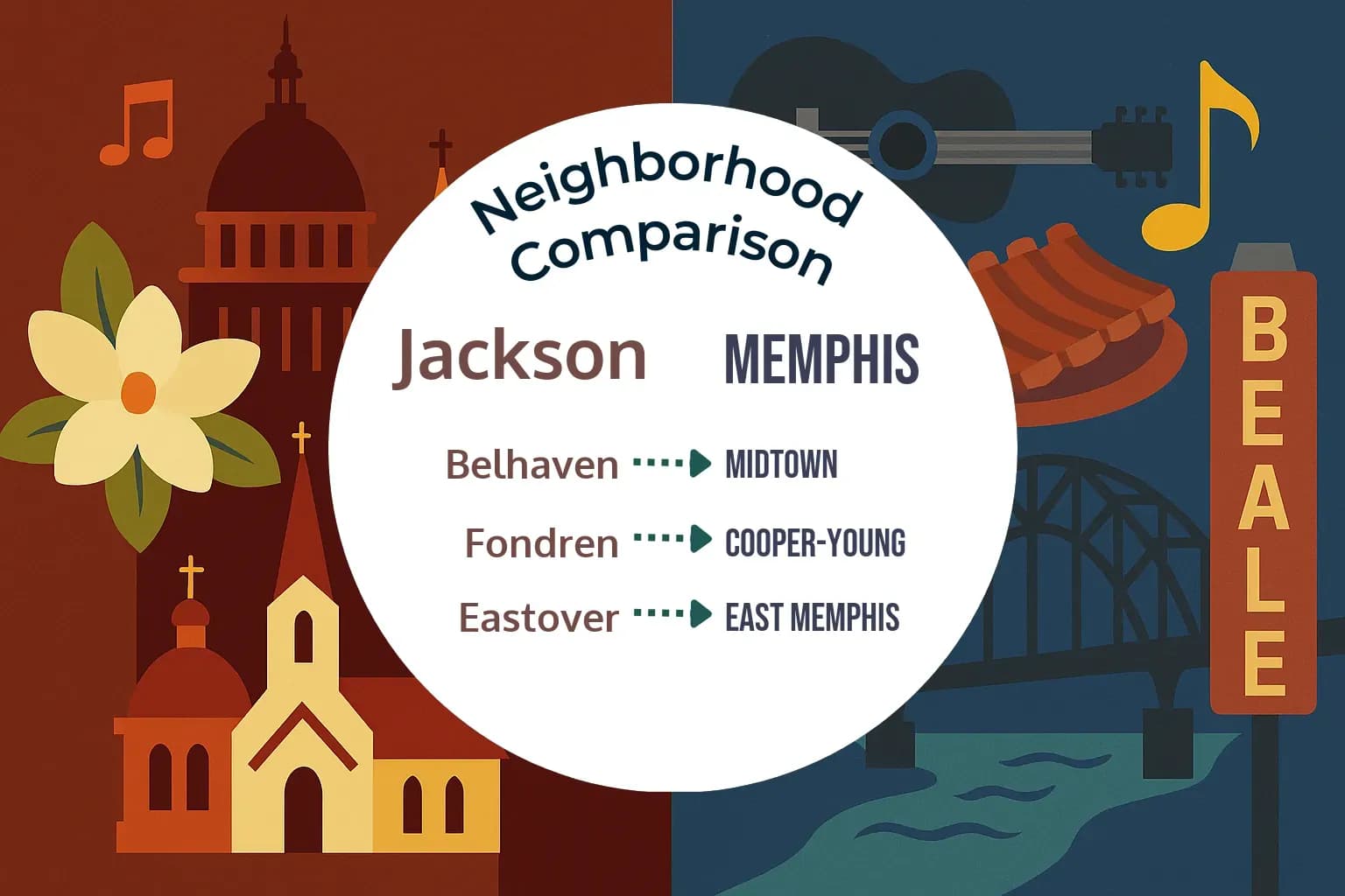 Jackson vs Memphis Neighborhood Comparison