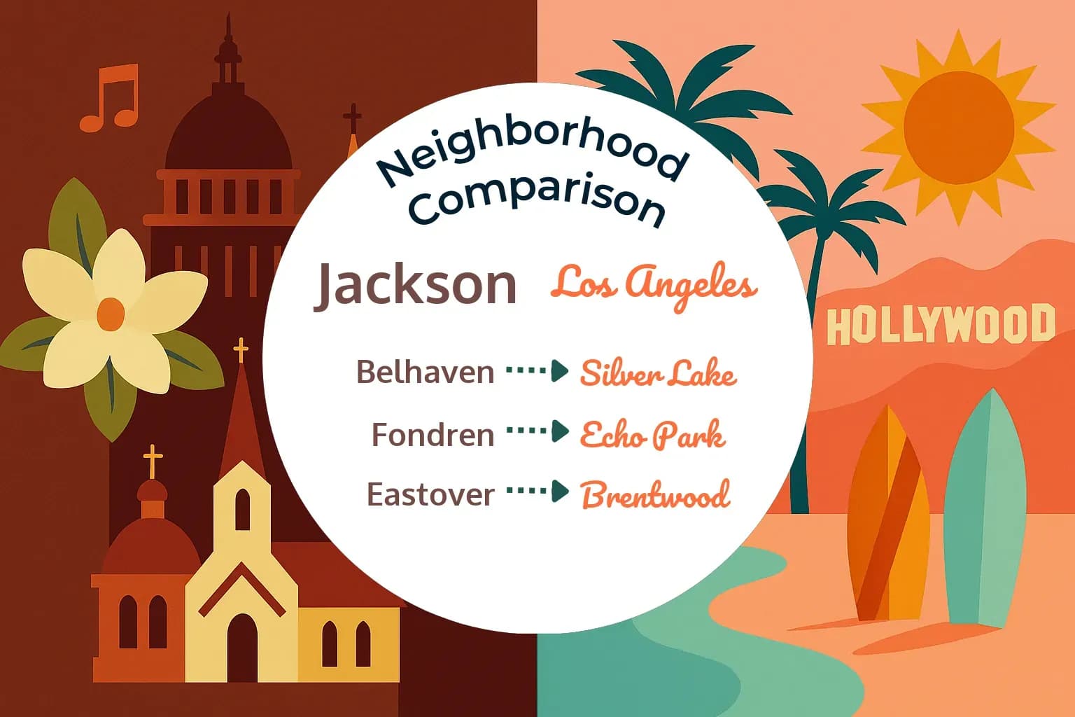 Jackson vs Los Angeles Neighborhood Comparison