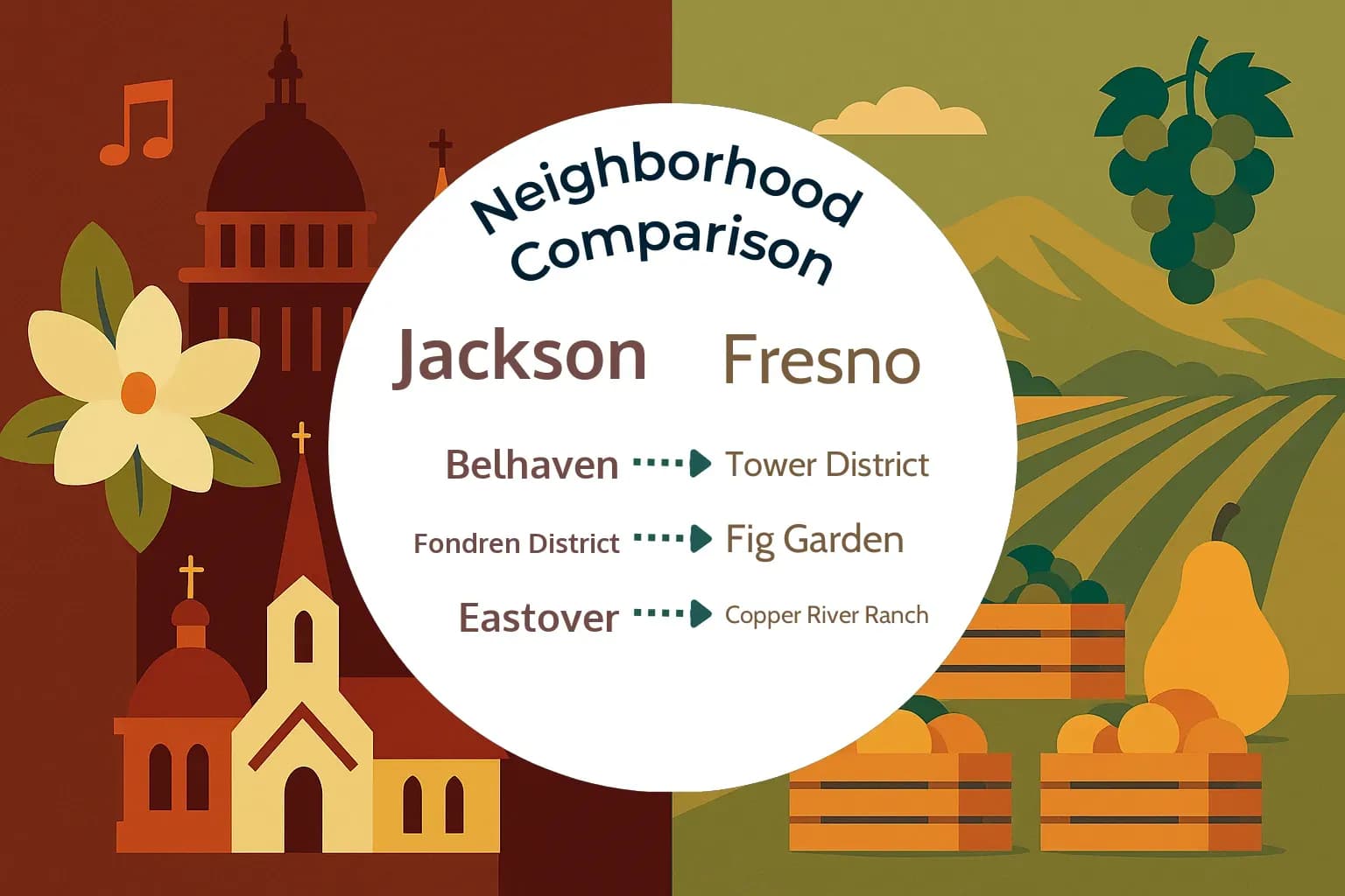 Jackson vs Fresno Neighborhood Comparison