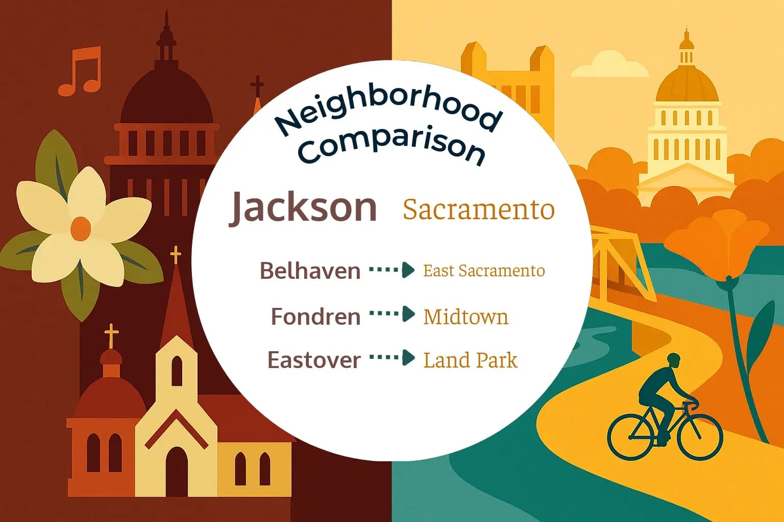 Jackson vs Sacramento Neighborhood Comparison