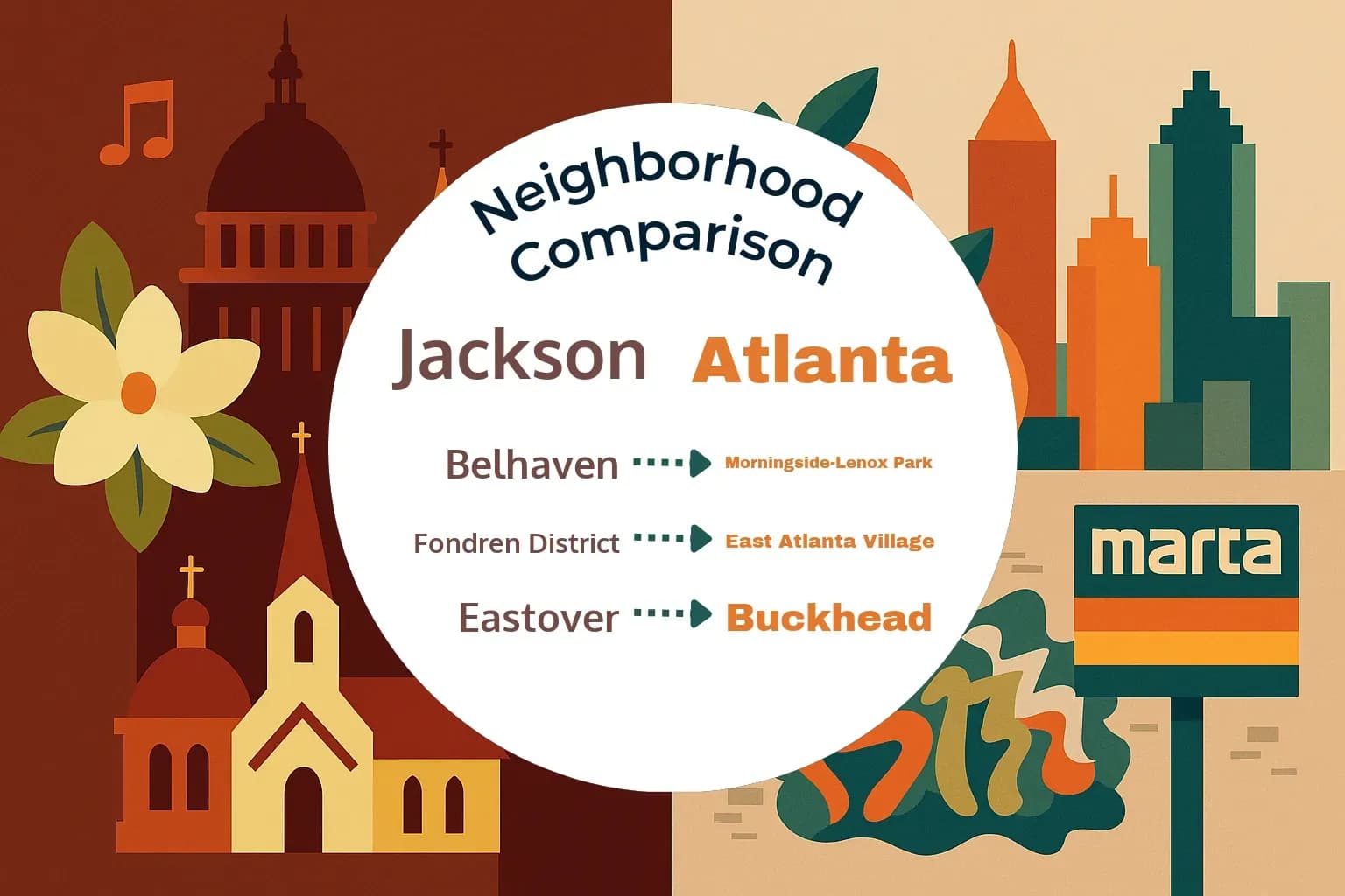 Jackson vs Atlanta Neighborhood Comparison