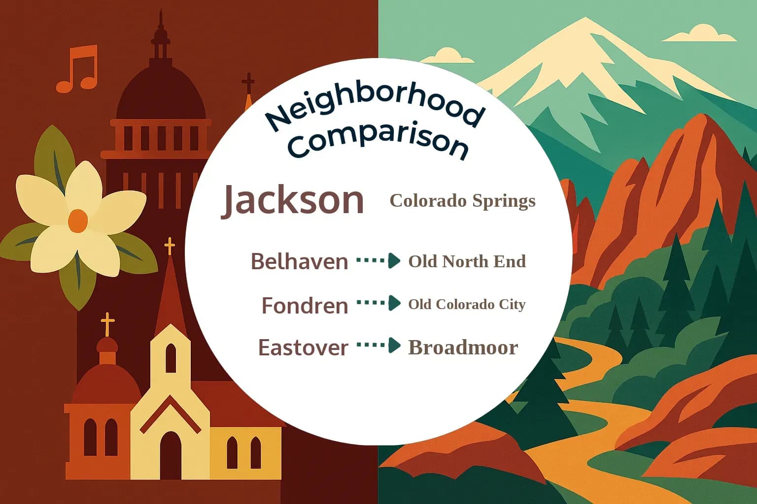 Jackson vs Colorado Springs Neighborhood Comparison