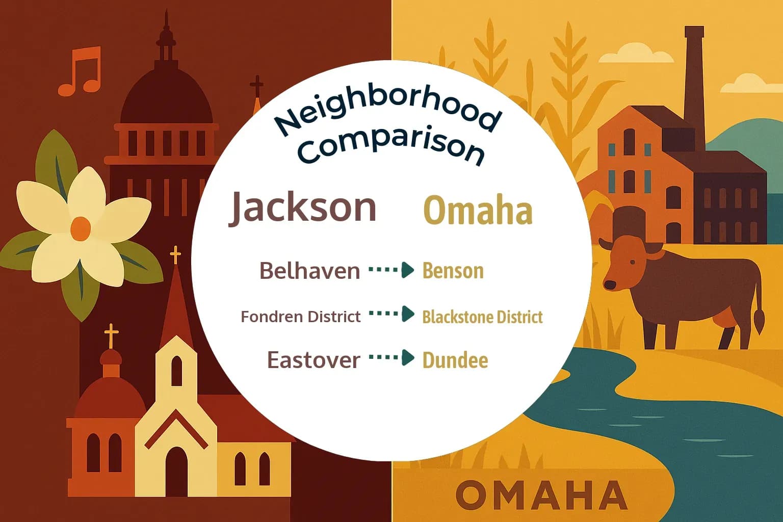 Jackson vs Omaha Neighborhood Comparison